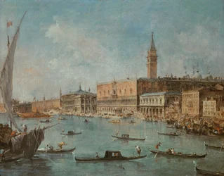 Dogepalasset og Moloen sett fra San Marco-bassenget, Venezia, ca. 1770
